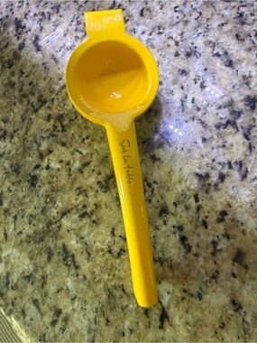 Sur La Table Yellow Ceramic Handheld Citrus Juicer